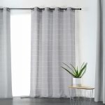 Voilage ray� et tamisant cordelette