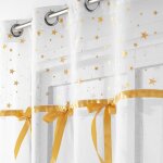 Voilage sable top m�tallis� noeuds 140x240cm