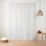 Voilage tamisant en gaze poly - lin a galon fronceur