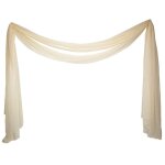 Voile arche de ceremonie 2x6. 2m creme