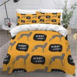 L��vrier italien housse de couette x imprim�� d animaux de dessin anim�� parure de lit personnes ado ...