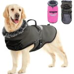 Waterproof dog coat with harness, winter dog coat, warm coat with reflectors for small, medium and large ...