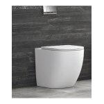 Wc rimless milos 57x36x38 cm � poser avec abattant soft - close - blanc - blanc - -