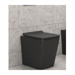 Wc  poser sans bride tornado doua 52, 5x35, 5x41 cm avec abattant - noir - noir - -