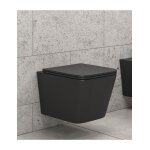 Wc suspendu sans bride tornado bofy 53x36, 5x36 cm - noir - noir - -