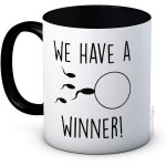 We have a winner - pregnancy announcement, reveal to husband, funny baby announcement gift ceramic coffee ...