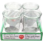 Weck lot de 4 bocaux 0, 75l