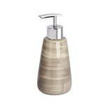 Wenko 22644100 pottery distributeur de savon en c�ramique sable / beige 8 x 8 x 17, 5 cm