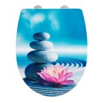 Wenko abattant wc avec frein de chute spirit, abattant wc original, fixation acier inox clipsable, thermoplast ...