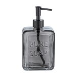 Wenko distributeur de savon liquide  pure soap , capacit� 550 ml, distributeur de savon liquide en verre, ...
