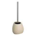 Wenko porte brosse wc pion, brosse wc silicone noire, c�ramique, 12, 5x38, 5x12 cm beige
