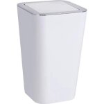 Wenko poubelle salle de bain, poubelle � couvercle basculant, candy, plastique, 6l, 18x28, 5x18 cm, blanc ...
