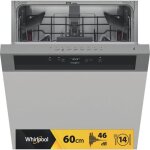 Whirlpool lave - vaisselle semi - encastrable inox - wbc3c26x -