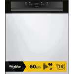 Whirlpool lave - vaisselle semi - encastrable noir 60 cm - wbc3c26b -