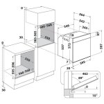 Whirlpool woi4is8hm0sxa 73 l noir et acier inoxydable