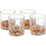 Whisky, lot de 4, spiritueux, aspect cristal noble, verres a schnaps, 200 ml, transparent