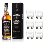 Whisky jameson black barrel 70cl etui + 6 verres Whisky jameson black barrel 70cl etui + 6 verres