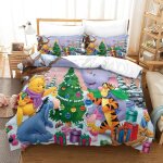 Winnie the pooh ensemble de literie imprim�� d ensemble de pi��ces housse de couette en microfibre douce ...