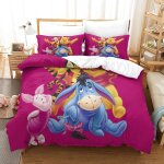 Winnie the pooh housse de couette d imprim�� cartoon - parure de lit microfibreavec fermeture ��clair ...
