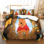 Winnie the pooh housse de couette imprim��e en d avec taies d'oreiller et housse de couette �� fermeture ...