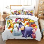 Winnie the pooh housse de couette imprim��e en d avec taies d'oreiller et housse de couette �� fermeture ...