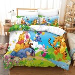 Winnie the pooh housse de couette en d sur le th��me de cartoon parure de lit pi��ces en microfibre style ...