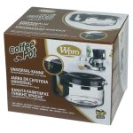 Wpro ucf100 verseuse en verre 12 � 15 tasses, universelle, r�glable en hauteur, compatible avec aeg delonghi ...
