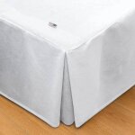 Wrappybag jupe de lit cache sommier 160x200cm - descente longue, prot�ge & modernise, blanc.