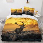 X cm house de couette polyester coton housse de couette x ado garcon avec taies d'oreiller x cm wapiti ...