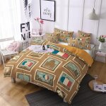 X cm house de couette polyester coton housse de couette personne avec deux taies d'oreiller x cm tour ...