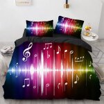 X cm housses de couettes polyester coton housse de couette x ado garcon avec taies d'oreiller x cm musique ...
