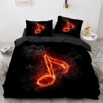 X cm housse de couette polyester coton housse de couette x ado garcon avec taies d'oreiller x cm musique ...