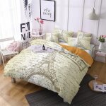 X cm housse de couette polyester coton housse de couette x avec deux taies d'oreiller x cm tour eiffel ...