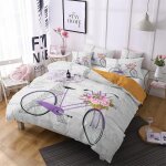 X cm housse couette polyester - coton housse de couette personnes avec deux taies d'oreiller x cm tour ...