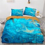 X cm microfibre housses de couette doux confortable parure lit ocean mer marbre housse de couette enfant ...