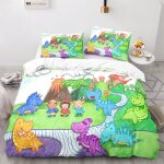 X cm microfibre housse couette enfant doux confortable parure de lit pas cher dinosaure house de couette ...
