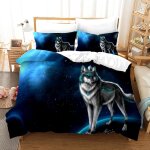 X cm microfibre housse de couette personne doux confortable parure lit loup animaux housse de couette ...