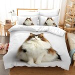 X cm microfibre housse de couette personne fille doux confortable parure lit chat animaux housse de couette ...