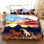 X cm microfibre parure housse de couette doux confortable parure de lit personnes cheval housse de couette ...