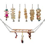 Xeme 7pcs perroquet jouet couleur primaire ensemble suspendu pont sepak takraw balle loofah pi�ce cha�ne ...