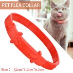 Xm 1pc chat rouge chaton rglable animal de compagnie anti puces collier cou sangle remde acari tique ...