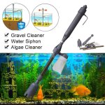 Xm aquarium electrique aquarium gravier siphon aspirateur pompe a eau filtre kit laveuse pour aquarium ...