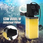 Xm aquarium a oxygne d'air 13w 800l / h pompe a eau de filtration interne submersible aquarium rservoir ...