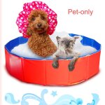 Xm baignoire pliante fournitures pour animaux domestiques bassin pliable chiens chats chiot chaton douche ...