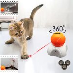 Xm balle de tennis rotative automatique animaux domestiques chats chaton jouets d'exercices amusants ...