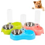 Xm bol distributeur automatique chien animal domestique double bol d'eau distributeur alimentation bouteille ...