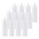 Xm bouteilles a condiments avec bouchon torsad de 8 oz flacons a condiments avec couvercles pour sauce ...