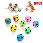 Xm chien de compagnie amusant 10 pi�ces chiot doux balles de jeu de football morsure et grattage jouet ...