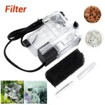 Xm chute d'eau 2. 5w 220v 160l / h pompe de filtration de l'oxygne externe accrochable filtre d'eau ...