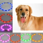 Xm colliers de chien en plastique collier de chien avec chargeur usb r�glable rechargeable clignotant ...